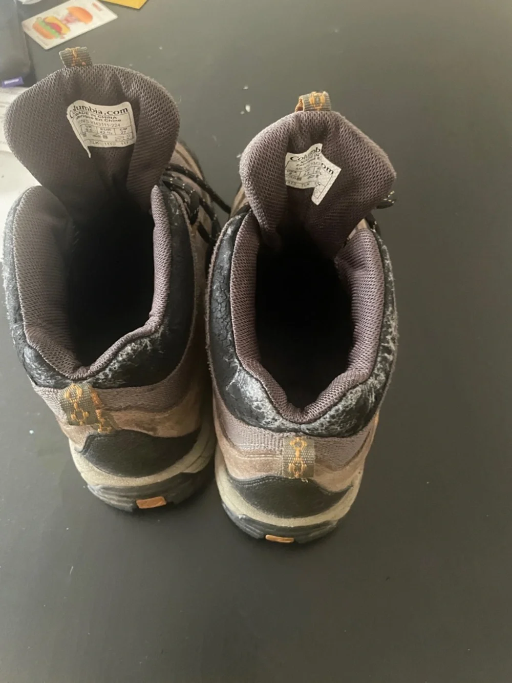 Columbia Brown and Orange Men's Hiking Shoes